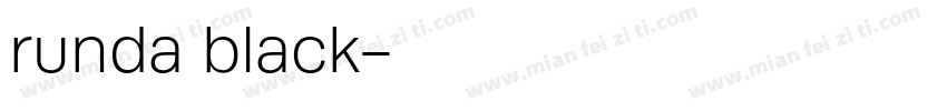 runda black字体转换